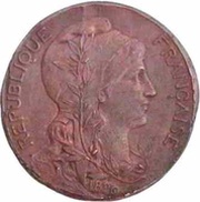 10 centimes Daniel-Dupuis Projet hybride en bronze de revers obverse image
