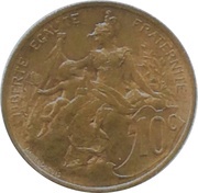 10 centimes Epreuve hybride Daniel-Dupuis / Oudiné, double revers obverse image