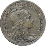 10 Centimes Daniel-Dupuis Pré-série en bronze argenté, légende large obverse image