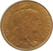 10 Centimes Daniel-Dupuis Epreuve en bronze, tranche cannelée)en bronze de revers obverse image