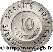 10 centimes Epreuve en Nickel de Dubois, France, 1905-1906 reverse image