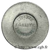 10 Centimes pattern by Dubois reverse image