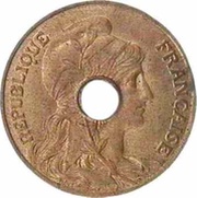 10 centimes Daniel-Dupuis Essai en bronze, perforé obverse image