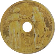 5-10 centimes Essai hybride en or de Varenne obverse image