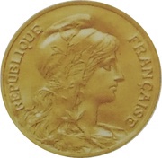 10 centimes Daniel-Dupuis Epreuve en or obverse image