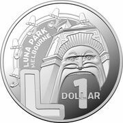 1 Dollar - Elizabeth II 6th Portrait - The Great Aussie Coin Hunt 3 - Letter L; Silver Proof, Australia, 2022 reverse image