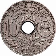 10 Centimes, France, 1914-1916 reverse image