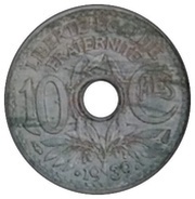 10 Centimes Epreuve double revers en zinc de Lindauer obverse image