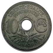 10 Centimes Epreuve double revers en aluminium de Lindauer obverse image