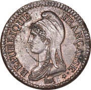 2 Décimes obverse image