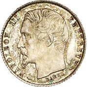 20 Centimes - Napoléon III pattren of Barre, large head obverse image