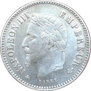 20 Centimes - Napoleon III obverse image