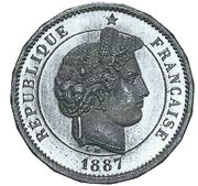 20 centimes Essai en maillechort de Merley, type II à 20 pans obverse image