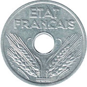 20 Centimes Vichy French State obverse image