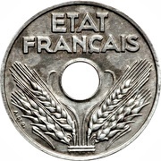20 Centimes Vichy French State obverse image