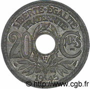 20 Centimes, France, 1945-1946 reverse image