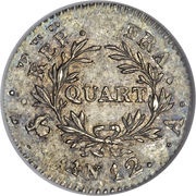 ¼ Franc - Napoleon I, France, 1803 reverse image