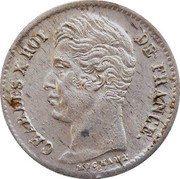 ¼ Franc - Charles X obverse image