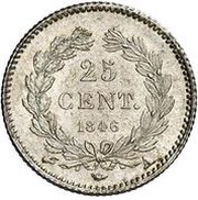 25 Centimes - Louis-Philippe, France, 1845-1848 reverse image