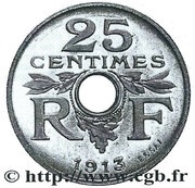 25 centimes, essai de H. Guis, petit module obverse image