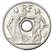 25 Centimes pattren of Peter, small modul obverse image