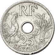 25 Centimes 1st pattren of Becker obverse image