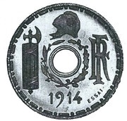 25 Centimes 2ème essai de Becker, petit module obverse image