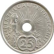 25 Centimes Pattern, France, 1914 reverse image