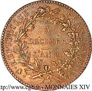 5 Décimes obverse image