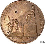 5 Décimes, France, 1793 reverse image