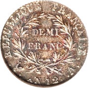 ½ Franc - Napoleon I reverse image