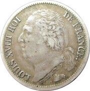 ½ Franc - Louis XVIII obverse image
