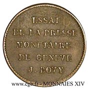 ½ Franc - Louis-Philippe I pattern of Bovy with an modul of ½ franc, France, 1843 reverse image