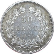 50 Centimes - Louis-Philippe, France, 1845-1848 reverse image