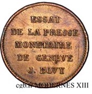 ½ Franc - Louis-philippe I pattern of Bovy with an modul of ½ franc reverse image