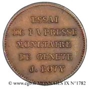½ Franc - Louis-philippe I pattern of Bovy with an module of ½ franc reverse image