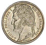 ½ Franc - Louis-philippe I pattern of Bovy with an modul of ½ franc obverse image