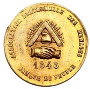 Essai de ½ franc, Banque du Peuple obverse image