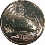1 Dollar - Elizabeth II 6th Portrait - The Great Aussie Coin Hunt 3 - Letter Q, Australia, 2022 reverse image