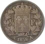 ½ Franc Pattern, France, 1858 reverse image