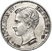 50 Centimes Pretender Silver Proof Essai obverse image