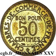50 Centimes Essai de Morlon en bronze-alu, hybride, France, 1930 reverse image