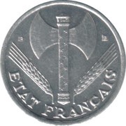 50 Centimes Vichy French State; light type obverse image