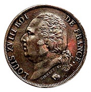 1 Franc - Louis XVIII obverse image