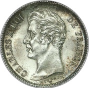 1 Franc - Charles X ridged edge obverse image