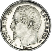 1 Franc - Napoléon III large head obverse image