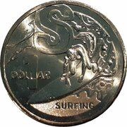 1 Dollar - Elizabeth II 6th Portrait - The Great Aussie Coin Hunt 3 - Letter S, Australia, 2022 reverse image