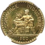 1 Franc Chambres de Commerce pattern-piéfort of Domard obverse image