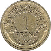 1 Franc reverse image