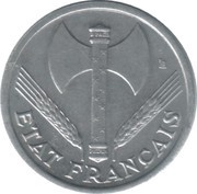 1 Franc Vichy French State - light type obverse image